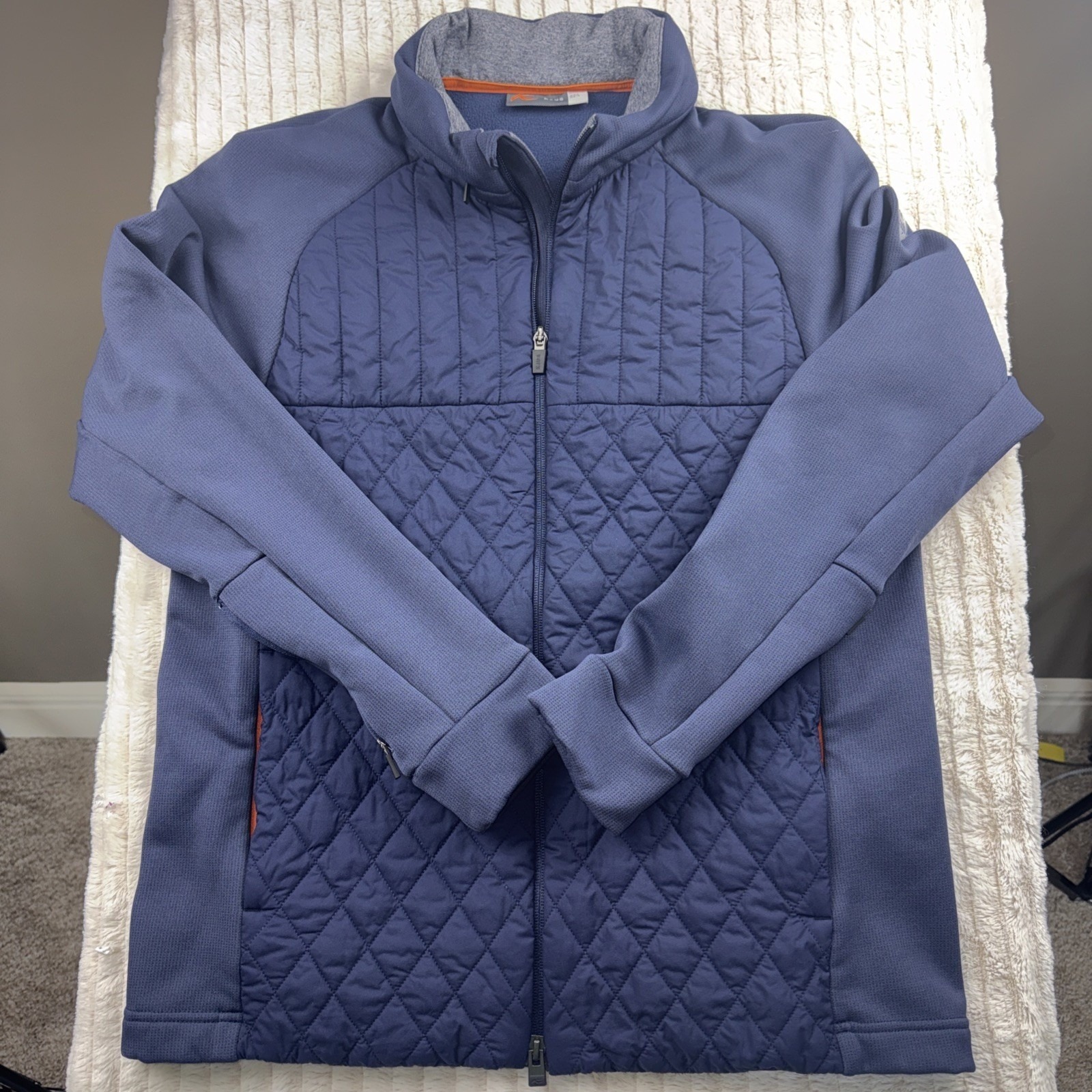 Kjus Men's Pike 2.0 Golf Jacket Blue Navy Large Large $399 Msrp New Nwot Logo